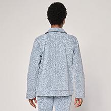 Diane Gilman Printed Stretch Denim Barn Jacket