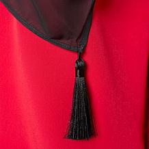 Diane Gilman Square Print Tassel Scarf