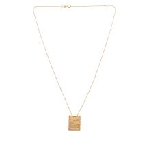 Dieci 10K Gold Rome Colosseum Necklace