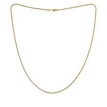 Dieci 20" 10K Gold 1.85mm Glitter Rope Chain Necklace