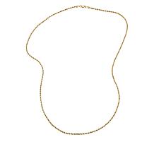 Dieci 24" 10K Gold 2mm Diamond-Cut Rope Chain Necklace