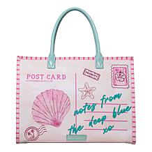 DiFerdinando Embroidered Love from the Tropics Tote Bag