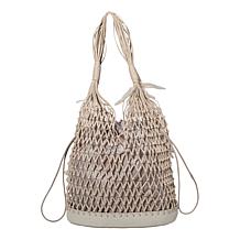 DiFerdinando Secret Garden Macrame Flower Tote Bag