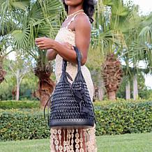 DiFerdinando Secret Garden Macrame Flower Tote Bag