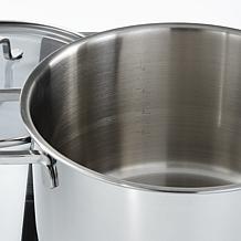 DiNA Helix 18/10 Stainless Steel 10" Stockpot 7qt., Glass Lid