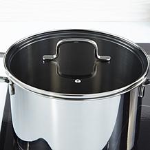 DiNA Helix 18/10 Stainless Steel 10" Stockpot 7qt., Glass Lid