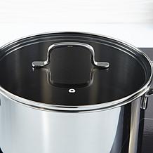 DiNA Helix Recycled 18/10 SS 8" Stockpot 3.2qt., Glass Lid