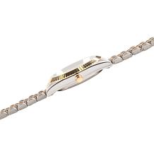 Disney Mickey Mouse Men's Two Tone Watch w/ Stainless Steel Bracelet 