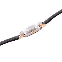 Disney Mickey Mouse Womens Cardiff Alloy Watch w/ Black Leather Strap