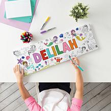 DIY Color Your Name 9x27 Mermaid Canvas 