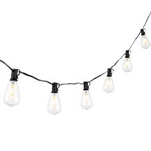 Dorcia 10-Light Black Outdoor String Light 120"