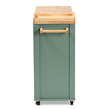 Dorthy Two-tone Wood Kitchen Storage Cart