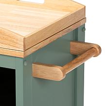 Dorthy Two-tone Wood Kitchen Storage Cart