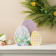 Easter Wooden Eggs Table Decor