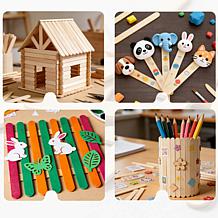 Easy Playhouse 1000pc Craft Sticks, Natural Wood Popsicle Strips