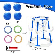 Easy Playhouse 2In1 Pool Basketball Hoop and Ring Toss Game