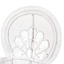 Ediva Peacock Accent Chair with Plush Cushion