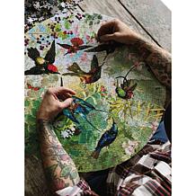 eeBoo Piece and Love Hummingbird 500-Piece Round Puzzle