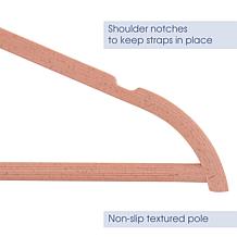 Elama Home 20-Piece Biodegradable Coat Hangers in Pink