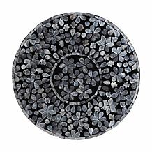 Elara Coastal Capiz Shell End Table