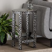 Elara Coastal Capiz Shell End Table