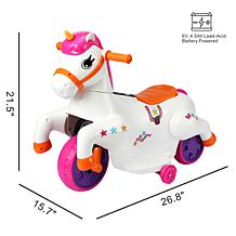Electric 6V Unicorn Ride-On Toy for Kids 3 to 6 Years