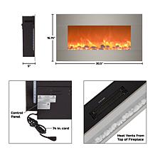 Electric Fireplace- Wall Mount with 13 Backlight Colors 31 quot; (B...