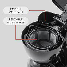 Elite Cuisine 4-Cup Brew & Drip Coffee Maker with Pause & Serve