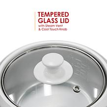 Elite Cuisine 6-Cup Rice Cooker with Glass Lid ERC-003