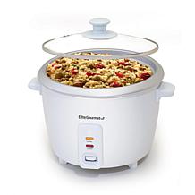 Elite Cuisine 6-Cup Rice Cooker with Glass Lid ERC-003