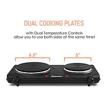 Elite Cuisine Electric Double Cast Burner Hot Plate