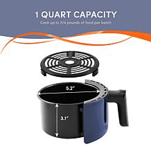 Elite Gourmet 1 Quart Compact Air Fryer - Slate Blue