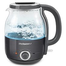 Elite Gourmet 1.2L Adjustable Temp Electric Honeypot Glass Kettle Mint