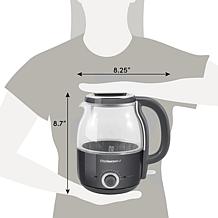 Elite Gourmet 1.2L Adjustable Temp Electric Honeypot Glass Kettle Mint