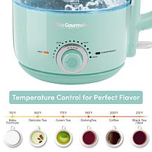 Elite Gourmet 1.2L Adjustable Temp Electric Honeypot Glass Kettle Mint