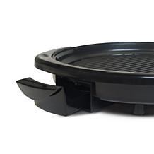Elite Gourmet 14" Round Indoor Grill with Glass Lid