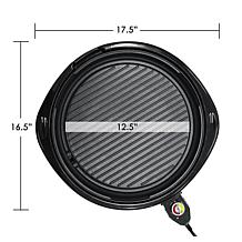 Elite Gourmet 14" Round Indoor Grill with Glass Lid