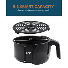 Elite Gourmet 5.3-Qt Digital Air Fryer with 7 Menu Functions - Black