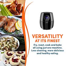 Elite Gourmet 5.3-Qt Digital Air Fryer with 7 Menu Functions - Black