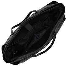 ELLE Compass 32L Vegan Leather Monogram Weekender Duffel Bag