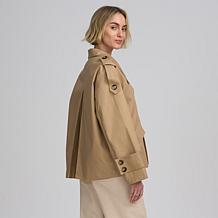 Elle Get the Look Cropped Trench Jacket