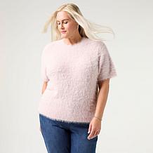Elle Get the Look Fuzzy Shell Sweater