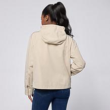 Elle Get the Look Hooded Cropped Parka