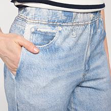 ELLE Get the Look Printed Denim Sweat Pants