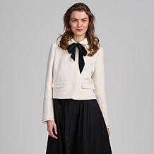 Elle Get the Look Sash Bow Tweed Jacket