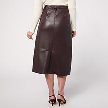 Elle Live Get the Look Pull-On Faux Leather Skirt