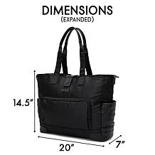 ELLE Voyage 25L Twill and Vegan Leather Weekender Duffel Bag