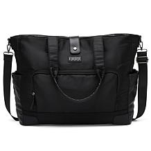 ELLE Voyage 25L Twill and Vegan Leather Weekender Duffel Bag