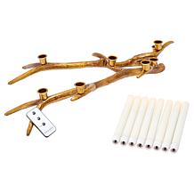 Emryn House Antler Candelabra with Wax LED Candles