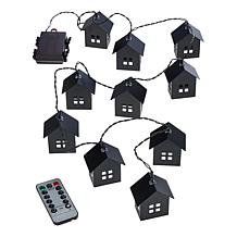 Emryn House LED Metal House Lantern String Lights 2pk